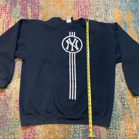 Vintage Adidas New York Yankees Baseball Crew Neck Sweatshirt Made USA Size 2XL - Picture 4 of 7